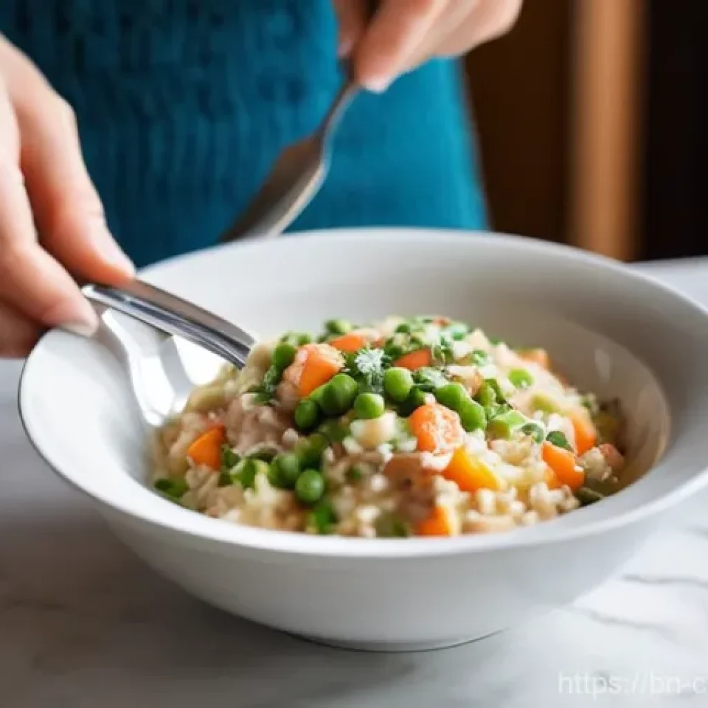 채소로 만드는 풍미 있는 리조또 레시피 - Cozy Comfort Risotto**
A person, appearing in their late 20s or early 30s, of ambiguous gender, is h...