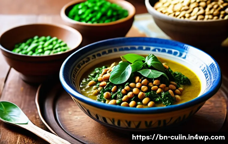 식물성 단백질로 풍미를 더하는 요리 - A vibrant and detailed still life composition of fresh Bengali vegetables rich in plant protein, inc...