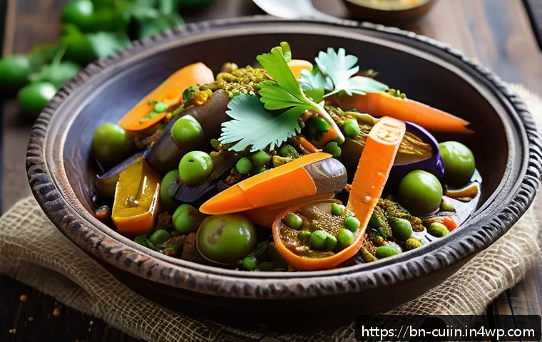 채식 요리의 깊이를 위한 조리법 분석 - A vibrant, close-up image of a traditional Bengali vegetable dish featuring freshly cooked eggplants...