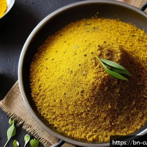 Home 17 비건 요리에서의 특별한 풍미 조화 방법 - A vibrant, close-up composition of fresh Bengali kitchen ingredients featuring cumin powder being ge...